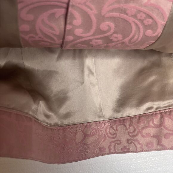 Casual Corner Womans Pink Jacquard Button Down Collared Jacket size 8 - Picture 3 of 7